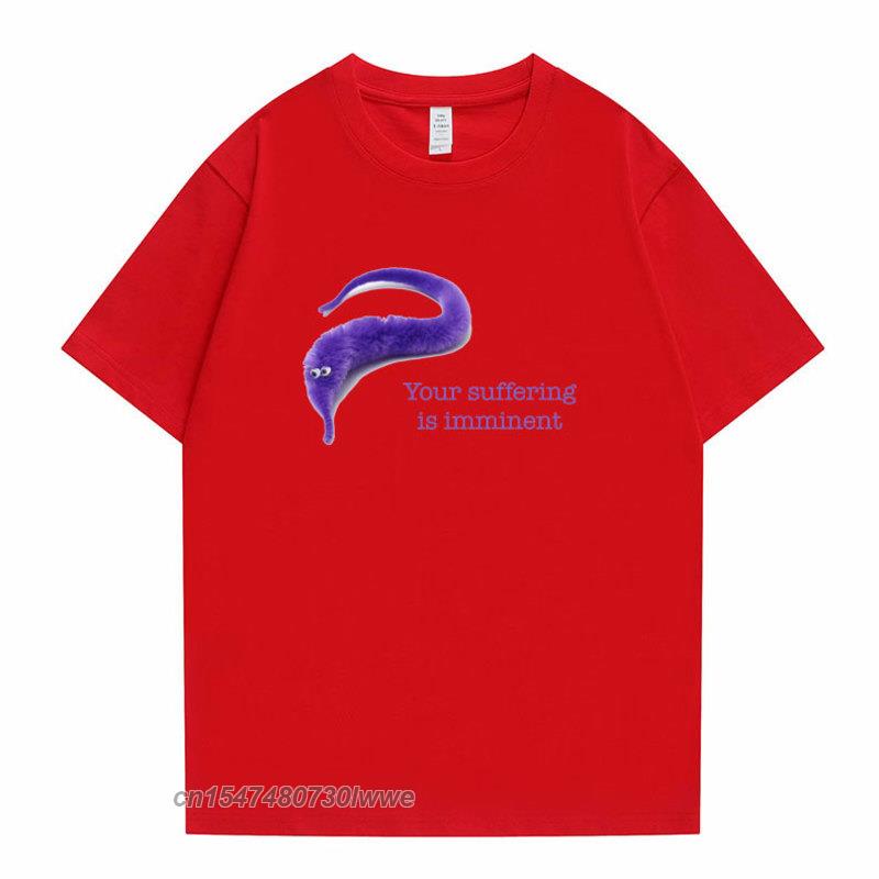 Worm On A String TShirt Your Suffering Is Imminent T Shirts Cotton Tshirt Unisex Unisex Funny Harajuku Tees Short Sleeve S