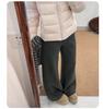 Women's High Waist Gray Sweatpants - Spring Autumn 2025 Collection, Slimming Straight Leg, Drape Design, Casual Wide-Leg, Autumn Winter Style