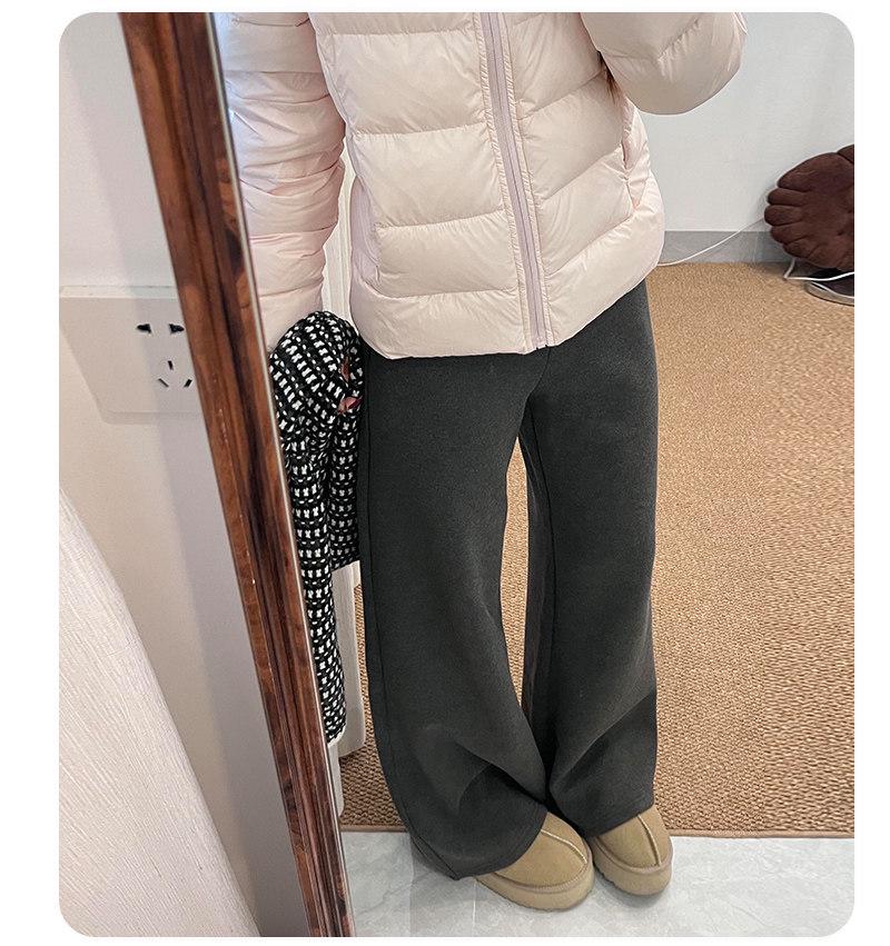 Women's High Waist Gray Sweatpants - Spring Autumn 2025 Collection, Slimming Straight Leg, Drape Design, Casual Wide-Leg, Autumn Winter Style