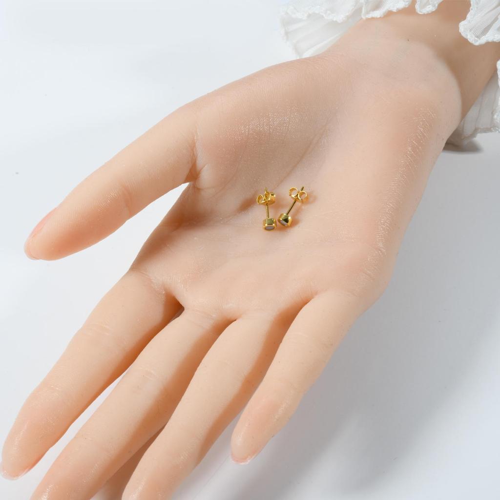 ANDYWEN Brinco em forma de jardim de ouro e prata esterlina 925 piercing feminino joias cz cristal fino