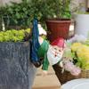 Funny Mini Gnome Hanging Statue Cartoon Dwarf Miniature Sculpture  Flowerpot Decoration