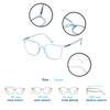 ENRICO Bluno Square Zero Power Computer Glasses for Men | Anti-Glare Blue Light Filter Computer Glasses for Eye Protection from Laptop/Mobile Scr