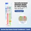 Extra-Long Brush Head Antibacterial Soft Bristle Toothbrush With Non-Slip Handle And Suction Cup Base Upright Design