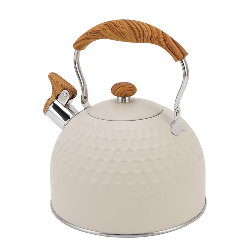 Whistling Kettle 2.5L Stainless Steel Efficient Uniform Heating Stovetop Whistling Tea Pot with