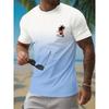 Summer Casual Everyday Men's Short Sleeve Top Hawaiian Men's Fashion T-shirt Outdoor Beach Men's Crew Neck T-shirt 3D Print
