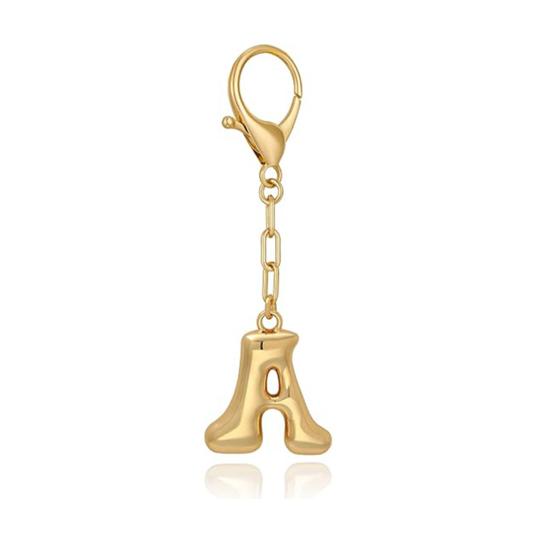 Letter Keychain Mini 3D Alphabet Charm Key Chain with Lobster Clasp Lightweight Bags Keys Bracelets Accessory