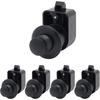 Upgraded 5 Sets Metal Push Button Latch Rv Compartment Latch Push Catches Knob for RV Camper Caravan Yacht Boat (Black)