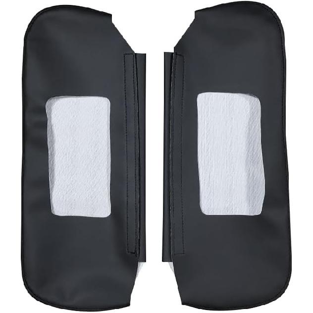 Schwarze Auto-Sonnenblendenabdeckung PU-Leder, Paar für linke und rechte Seite, Passend für Chevy Camaro Firebird 1993-2002 (Nur Haut)