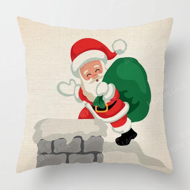 Decorative Cushion Home Living Room Decor Throw Pillow Cover 40*40 40X40Cm 60X60Cm 45X45Cm 50X50Cm Plant Winter Merry Christmas