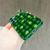 Burdock four-leaf clover Glass PhoneCase for Samsung Galaxy S26 S25 S24 S23 S22 S21 FE Ultra Plus Built-in glass green Exquisite