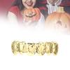 18K Plated Hip Hop Teeth Upper Teeth False Tooth Halloween Festival Tooth Decoration