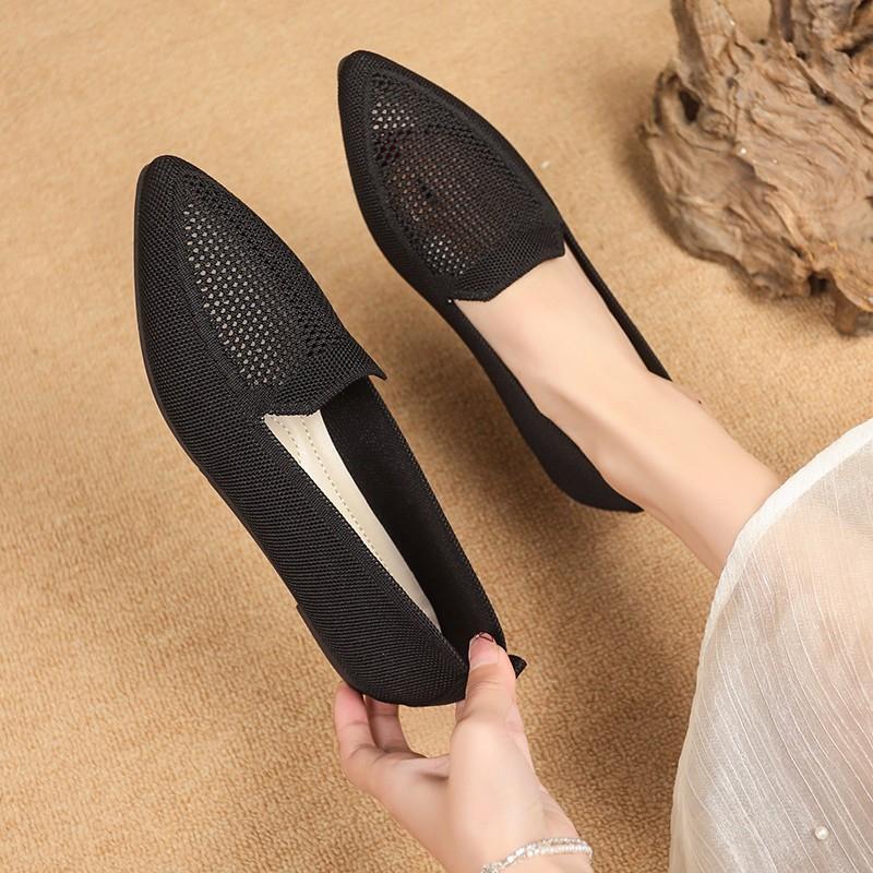 2025 New Women Flats Shoes  Summer Casual Mesh Breathable Flat Shoes Ladies Comfort Light Sneakers Women Slip On Loafers Shoes