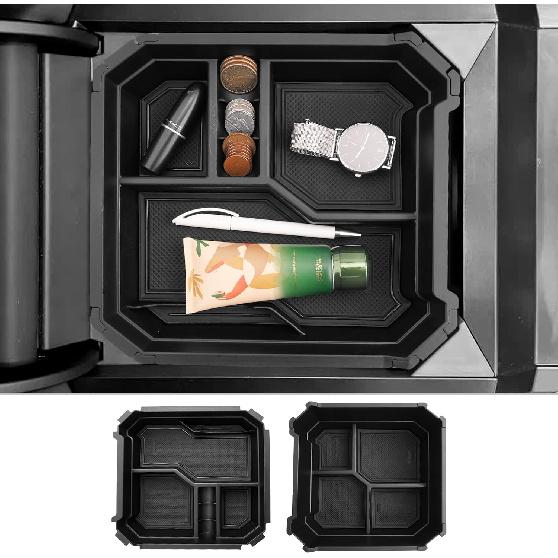 CDEFG Compatible with 2024 Tesla Cybertruck Center Console Organizer Tray for 2024 2025 Tesla Cybertruck Accessories Middle Console Organizer
