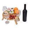 Outdoor Wine Table Folding Wooden Picnic Table with Wine Glass Holder for Hiking Camping Outdoor Dinner