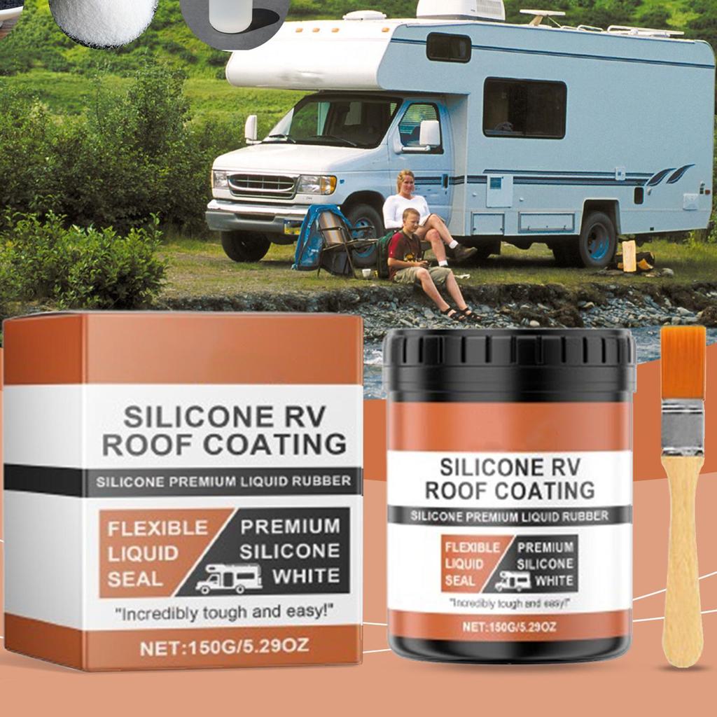 For Trailer Roof Repair Roof Coating Professional 150G Leak Repair Liquid Waterproof Paint For Repair Home Camping Travel