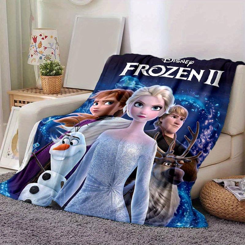1pc Disney Frozen II Elsa Anna Kristoff Olaf Sven, Cartoon Blanket, Home Decoration, Suitable for Gift, All Seasons Universal, Cartoon Blank 100x150cm