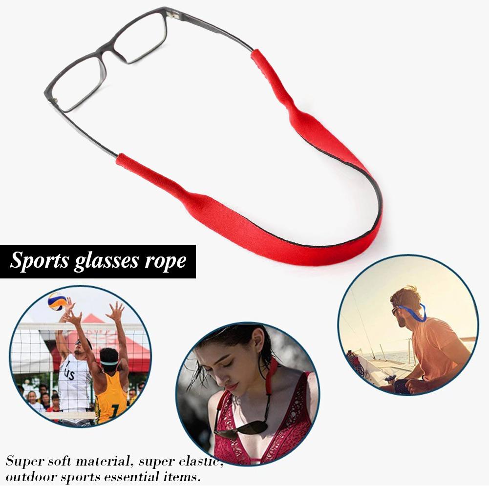 

Eyeglasses Lanyard Straps Neoprene Sunglasses String Ropes Glasses Chain Sports Band Holder Elastic Anti Slip Cords 42x2.1cm чёрный