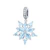WOSTU 925 Sterling Silver Snowflake Butterfly Charms Blue Crystal Crown Beads Fit DIY Bracelet Necklace Gift Winter Ice Kingdom