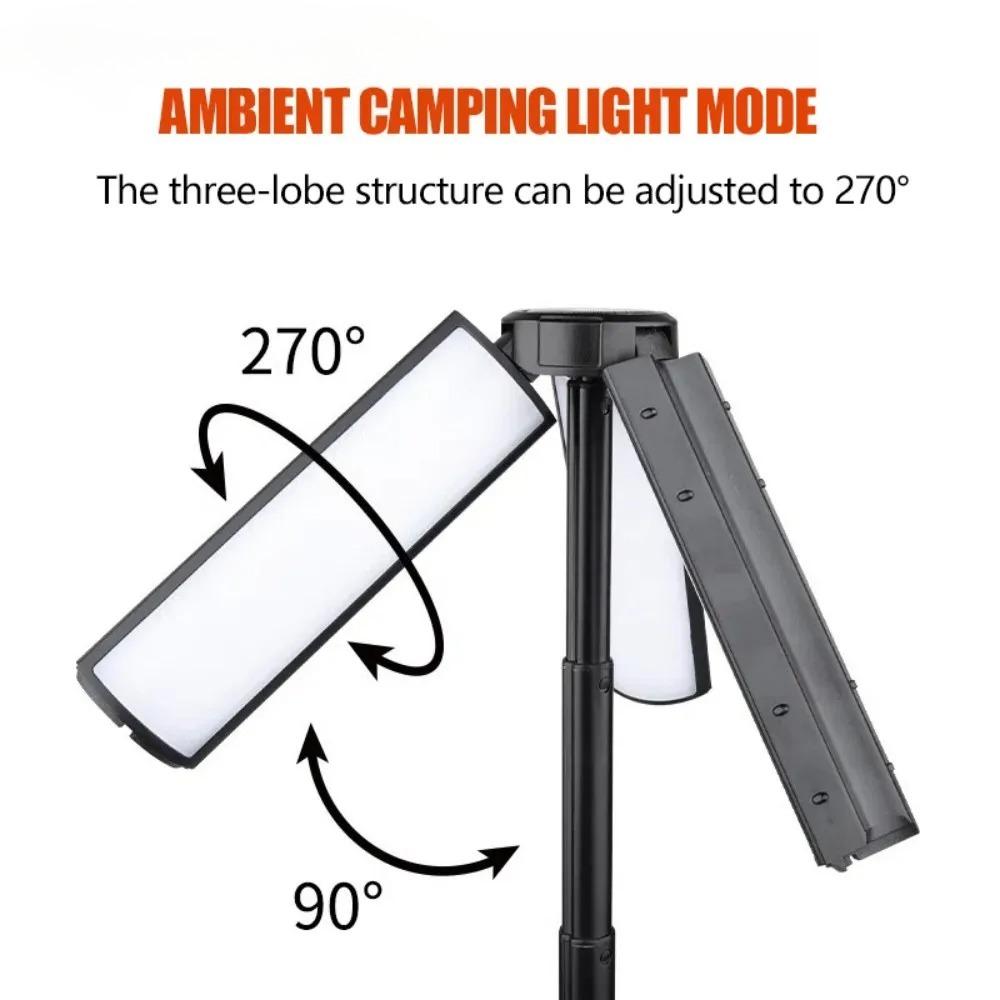 Multi-functional Camping Light 2 In 1 Rechargeable Telescopic Camping Lantern Flashlight with Hook Outdoor Emergency Work Light