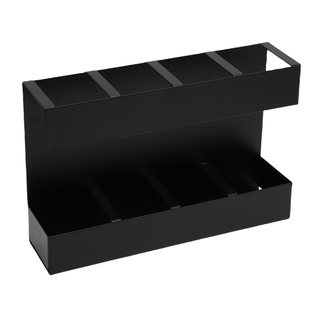 Straw Holder Chopstick Organizer 4 Compartments Straw Dispenser with Double Sided Adhesive Tape Label Stickers for