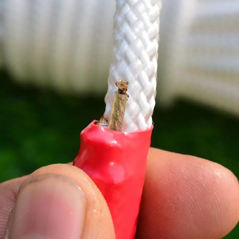 Frânghie de siguranță cu miez de sârmă de oțel de 8 mm Frânghie de uscat rufe de uz casnic Frânghie pentru cort Frânghie de protecție Frânghie de nailon