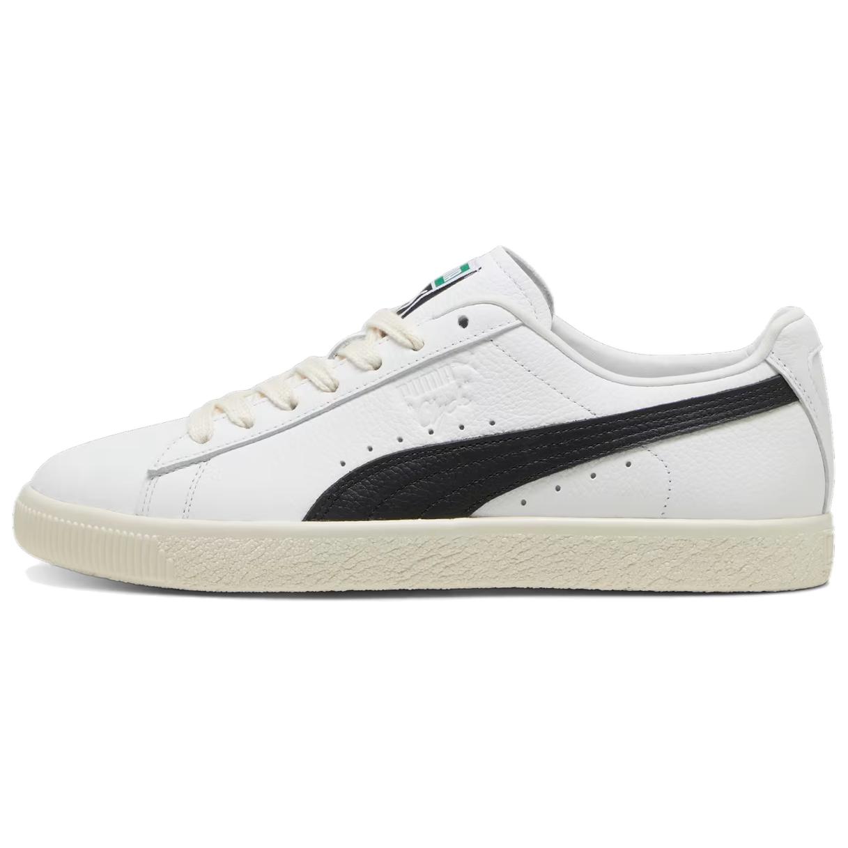 Puma Clyde Leather Women s White Black Lifestyle Sneakers 398703-01 EU 42