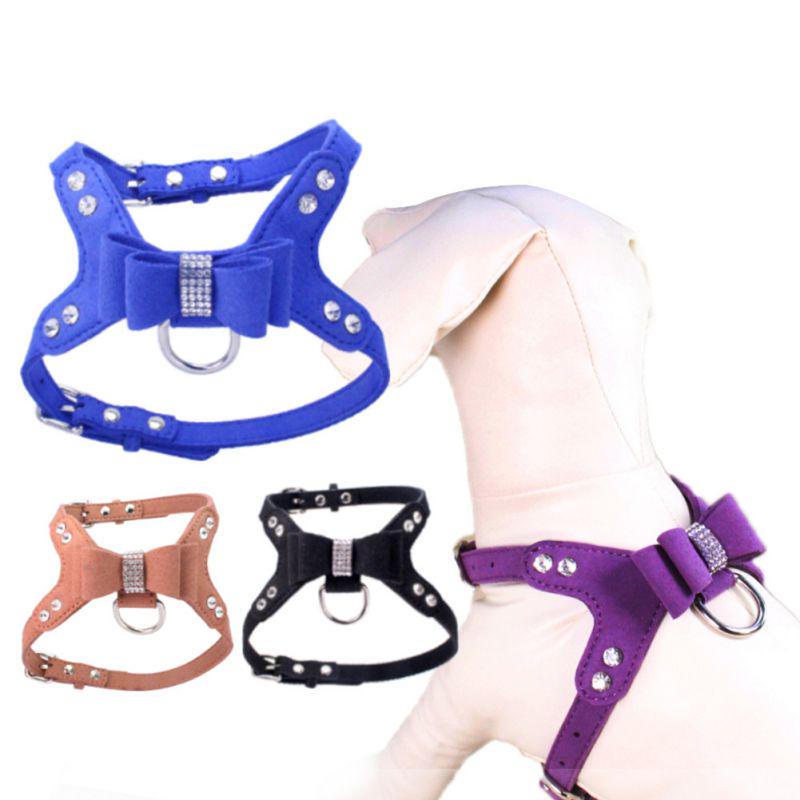 Buy Pet Dog Supplies Pet Chest Belt Rhinestone Bow Knot For Dogs at affordable prices — free