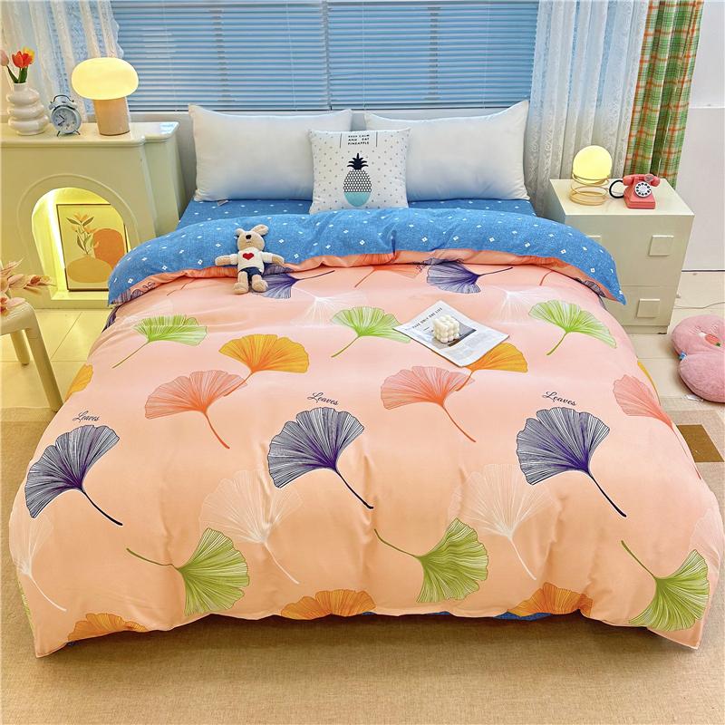 1Pc Sweet Red Flowers Duvet Cover Botanical Floral Pattern Comforter Cover Skin-friendly Comfortable Bedding Bedroom Decor