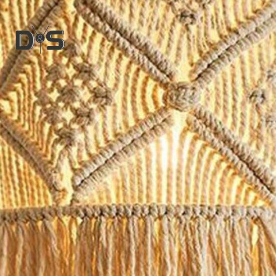 Boho-Lampenschirm, geflochten, handgefertigt, Makramee, Bohemian-Lampenschirm, Baumwollseil, Hängelampenschirm für Schlafzimmer, Wohnzimmer, Dekoration