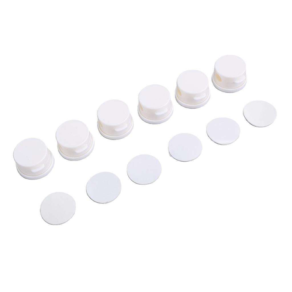 6 Pcs Magnetic Cable Clips Rotating Easy Open Cable Management Wire Holder Keeper White