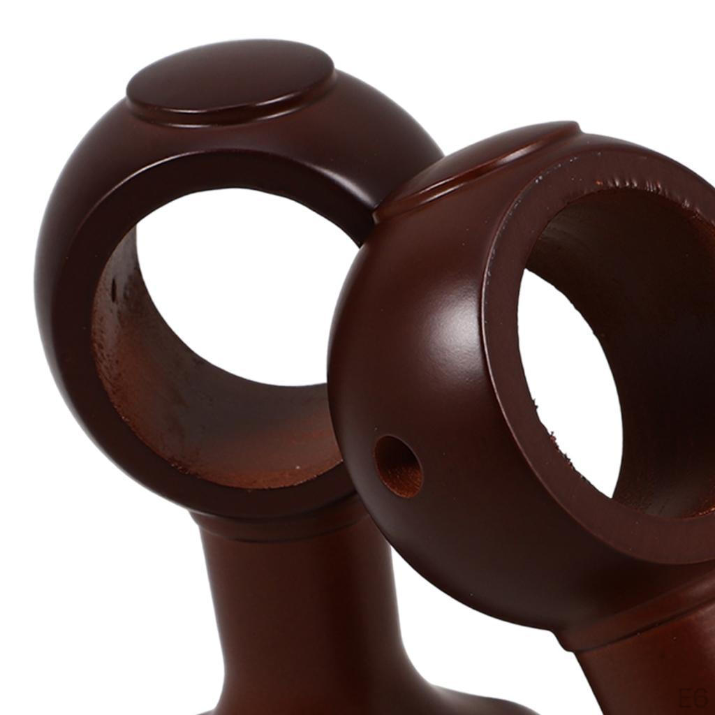 2 Pieces Curtain Rod Bracket Heavy Duty with Random Color Screw Accessory Wall Mount