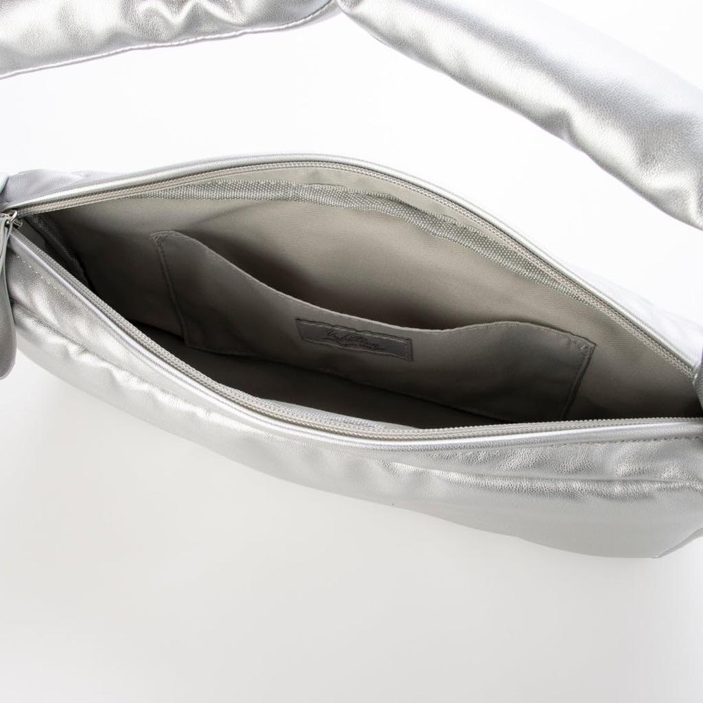 Kashkash Women's Horizontal Puff Bag 10-00-02010, Silver