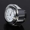 KIMISS 7/8" 1" Aluminum Alloy Motorcycle Handlebar Mount Watch Precise Time Record Dial Clock for Bike/Cruiser/Chopper White