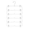 6-Layer Adjustable Foldable Metal Hanger with Clips for Skirts and Pants