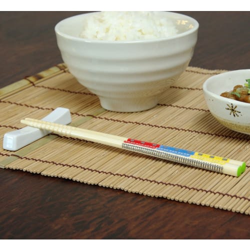 Aoba Chopsticks, Dishwasher Safe, Natural Bamboo, Train Design, 18cm, Product Number 227434
