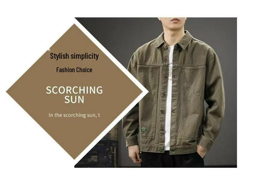 2025 Men's Retro Patchwork Long Sleeve Casual Jacket