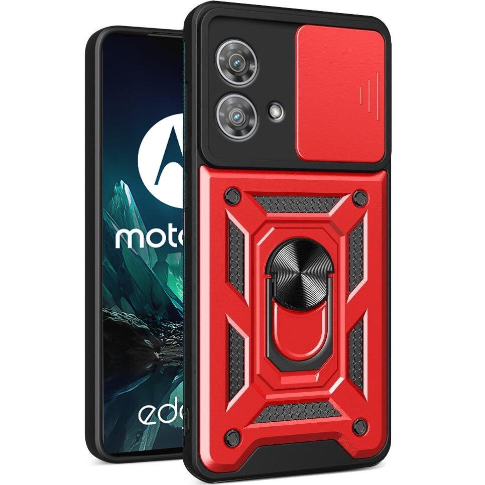 Armored case for Motorola Edge 40 Neo, CamShield Slide, red