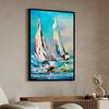 Abstract Sailing Sunset Poster Sea Wall Art Landscape Canvas Painting Print Wall Picture for Living Room Home Decoration