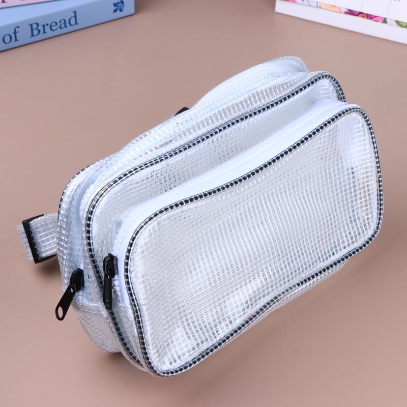 1Pcs Anti-static Transparent PVC Waist Bag Clear Mesh Tool Kit Fanny Pack Waterproof Portable Workshop Storage Organizer Bag