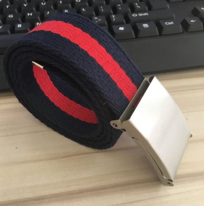 Fashion New Unisex Trousers Belts Canvas Belt Metal Buckle Men Women Boys Jeans Belts Candy Colors Top Quality Luxury Belts