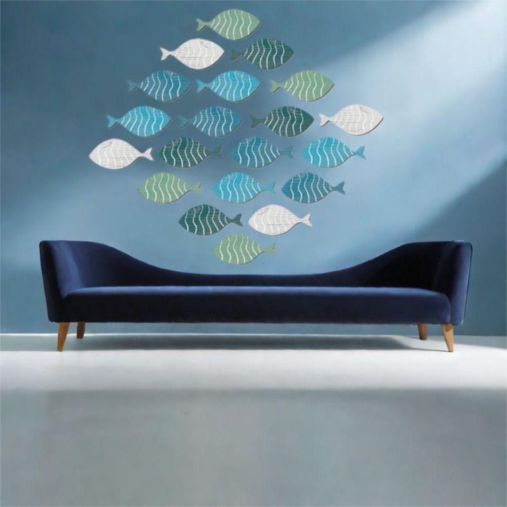 20pcs Wall Art Coastal Beach Fish Pendant Hand Carved Ocean Animal Signs  Hawaiian
