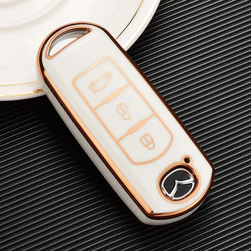 Mazda Key Case - Fits Mazda 3 Axela, CX5, Atenza, CX4, CX-8 - Full Car Key Protection for Women