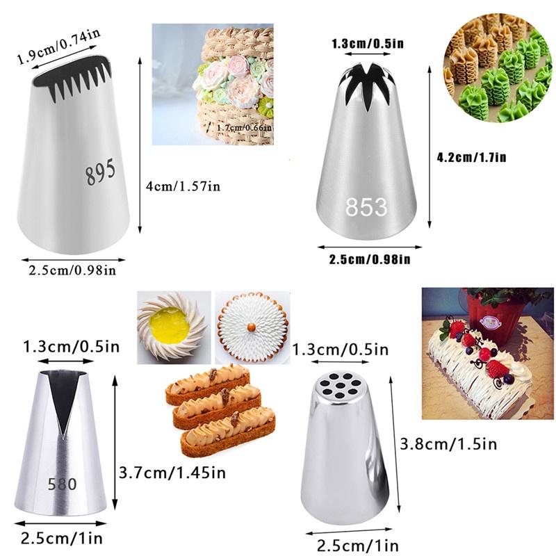 13 Styles Large Icing Piping Nozzles for Decorating Cake Baking Cookie Cupcake Piping Nozzle Stainless Steel Pastry Tips tools