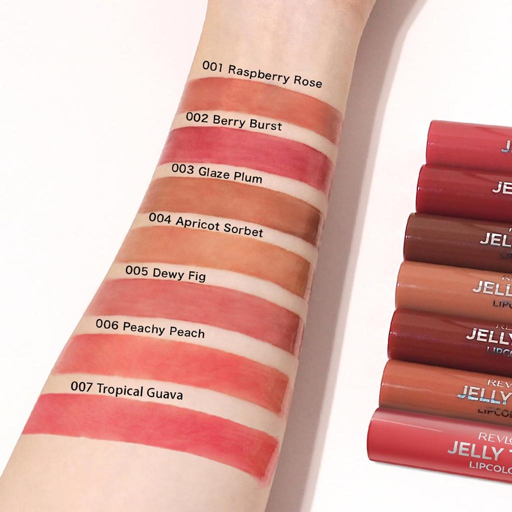 Revlon Jelly Tint Lip Color 004 Apricot Sorbet Color Apricot Beige and Tint Lip Made In Japan Image (Yellow-Based Blue-Based) 2.6g