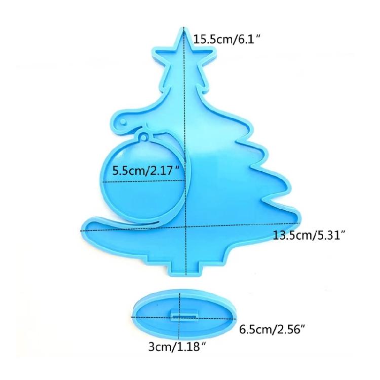 Christmas Epoxy Resin Mold Nonstick Christmas Tree Decorations Silicone Mold