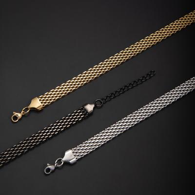 Modisches und personalisiertes Armband 1,0 mm geflochtenes Netz schlichte Kette, Nischen-Leichtluxus vielseitiger Schmuck für Frauen