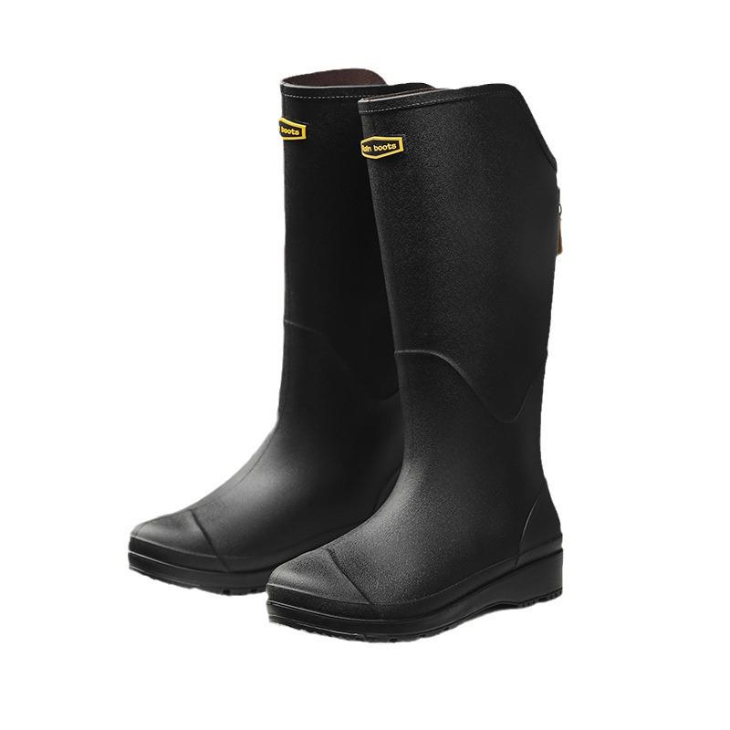 Unisex High-Top Waterproof Rain Boots - Lightweight, Non-Slip, Long Rubber Overshoes for Outdoors