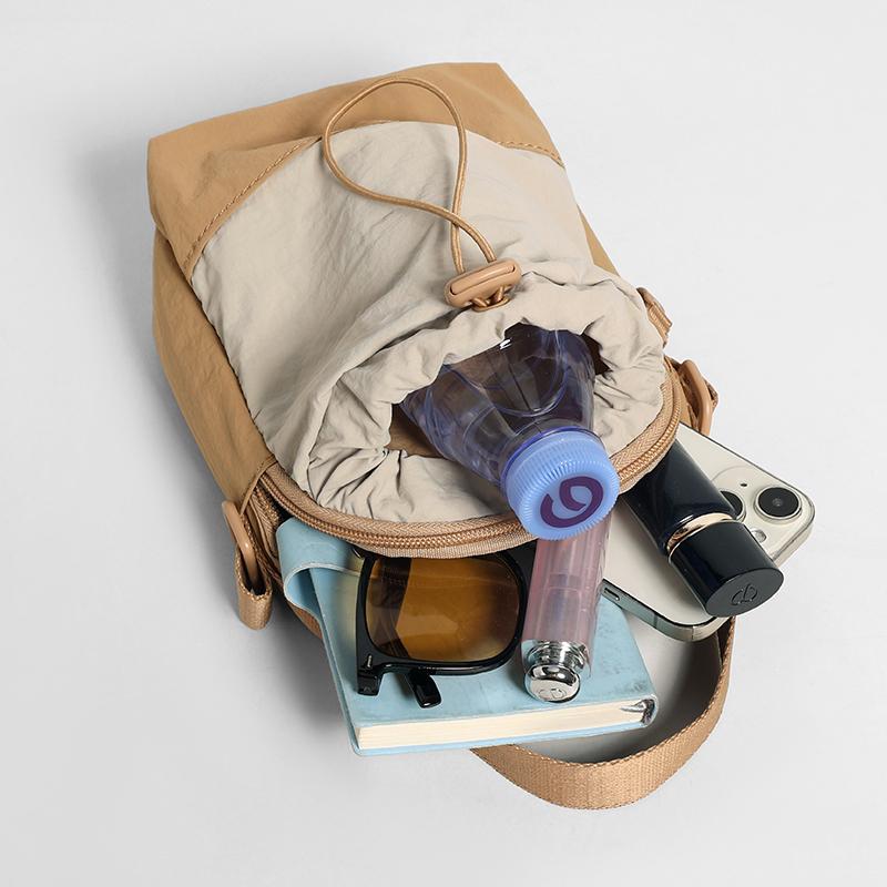 Leichte Handy-Tasche Damen Mehrschichtige Schulter-Umhängetasche Sport Wasserflaschentasche