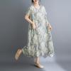 DIMANAF New 2026 Women Plus Size Summer Beach Long Dress Sundress Loose Casual Maxi Lady Floral Vintage Print Dress