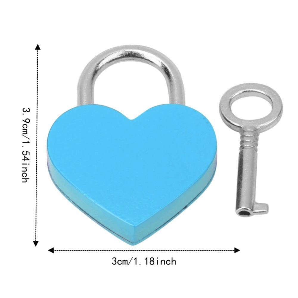 2pcs 2 Sets Heart Shaped Padlock 30x39mm Size Love Lock Padlock For Romantic Occasions